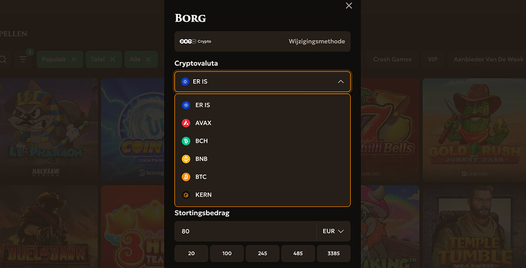 Kassa van DragoBet Casino met kaarten, e-wallets, bankoverschrijving en crypto