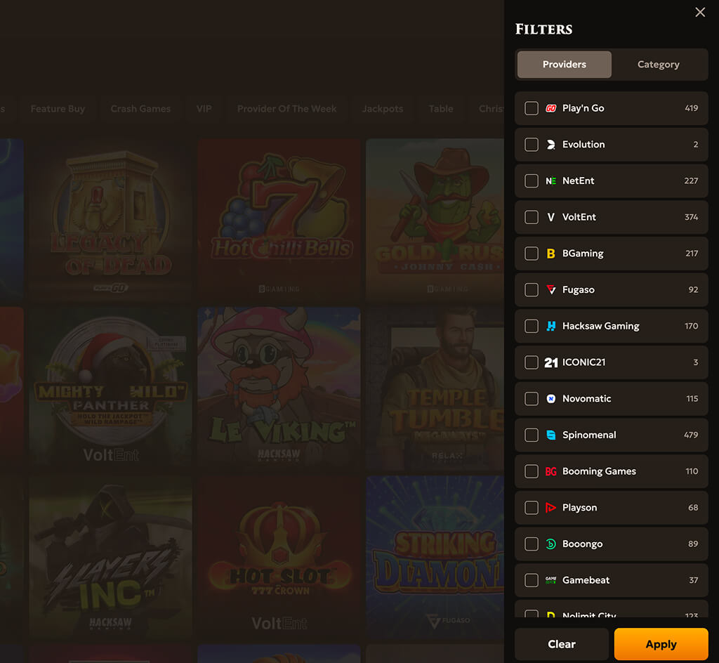 DragoBet Casino Game Providers