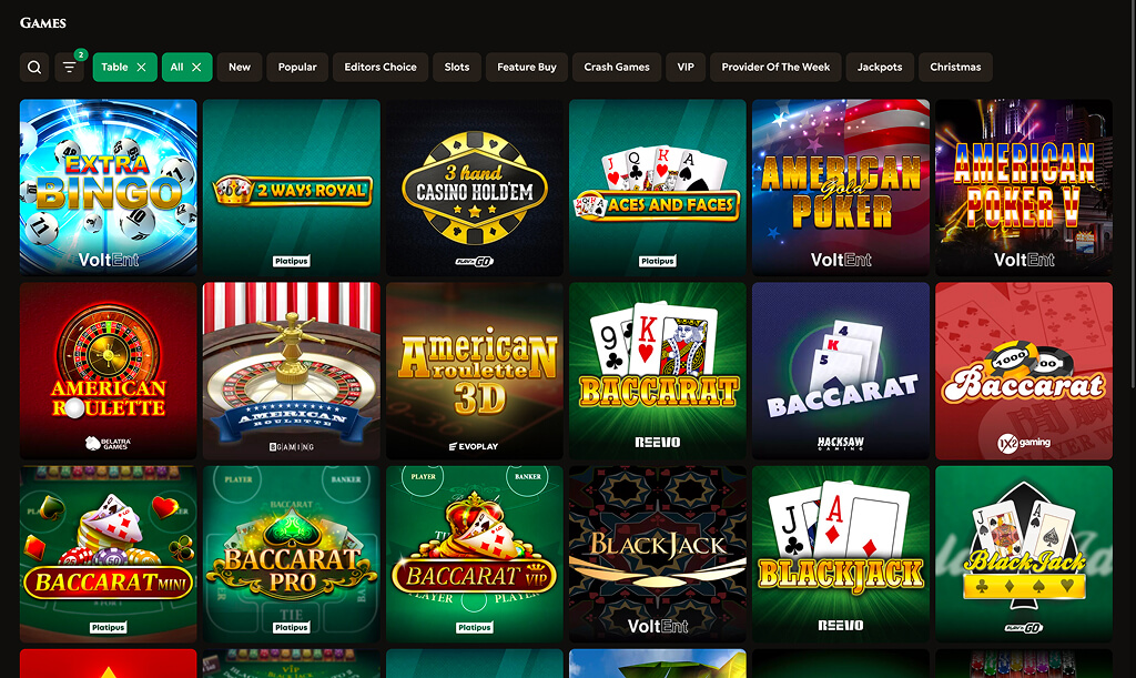DragoBet Casino lobby with slots, live tables and crash games