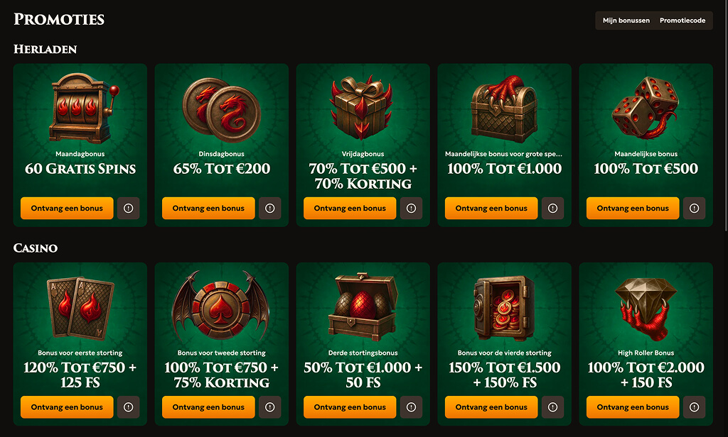 Welkomstpakket van DragoBet Casino: € 4.000 en 400 gratis spins