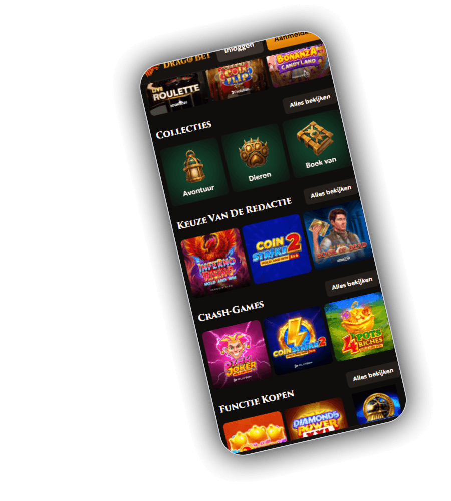 Interface van het DragoBet Casino